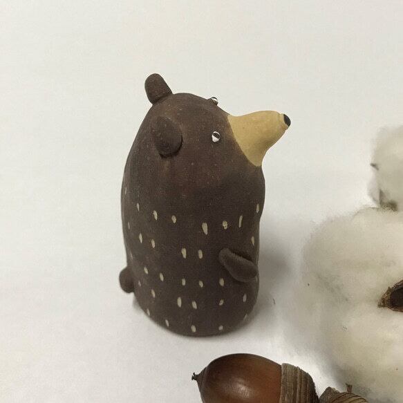 常滑焼 くまさん陶器オブジェ 4種類 | teshigotoya ねむの木の豆