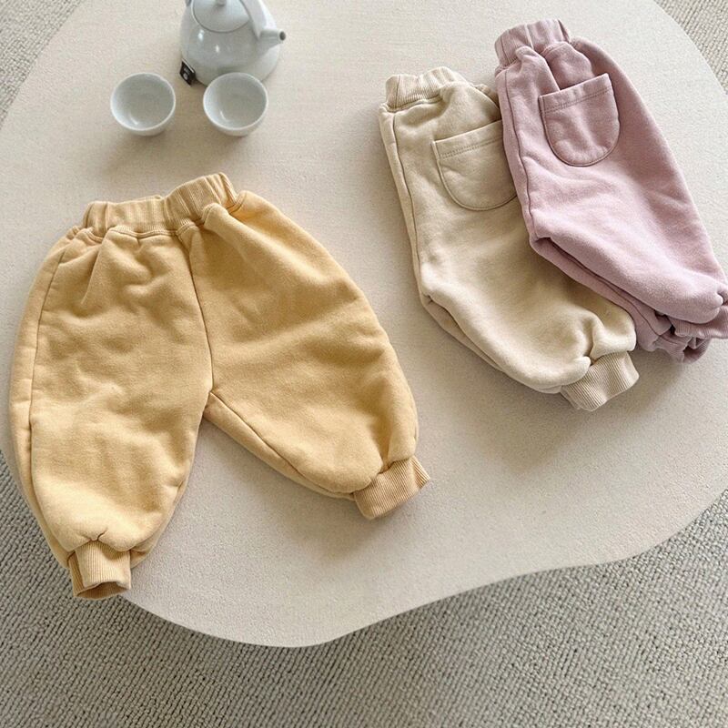 【BABY&KID】厚手暖かい裏起毛パンツ