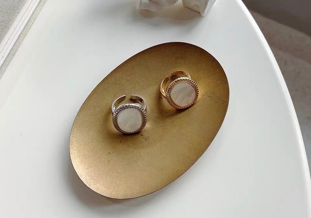 S925 shell big  ring (R50)