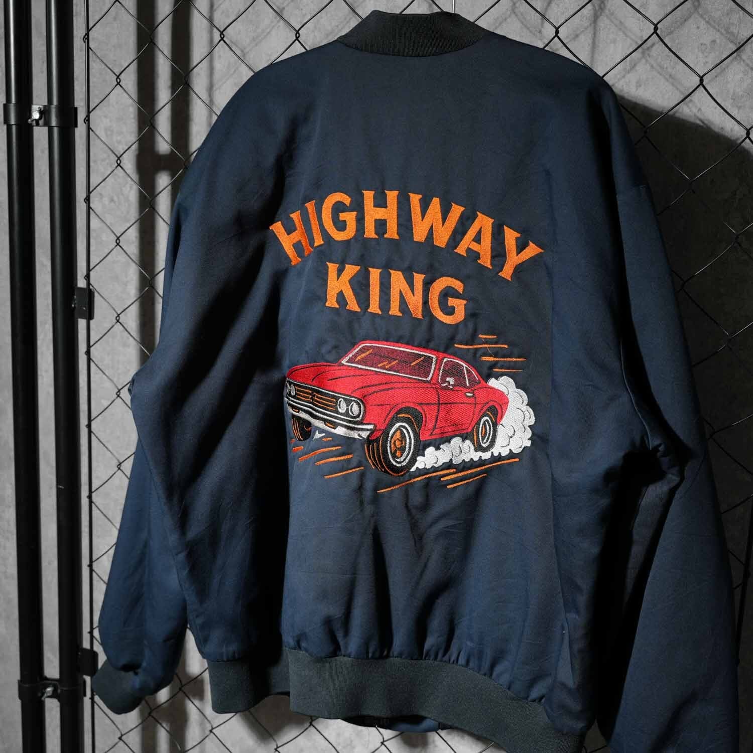 90s～ Valstar型 ヴィンテージ 刺繍 レザーブルゾン 本革 スーベニア