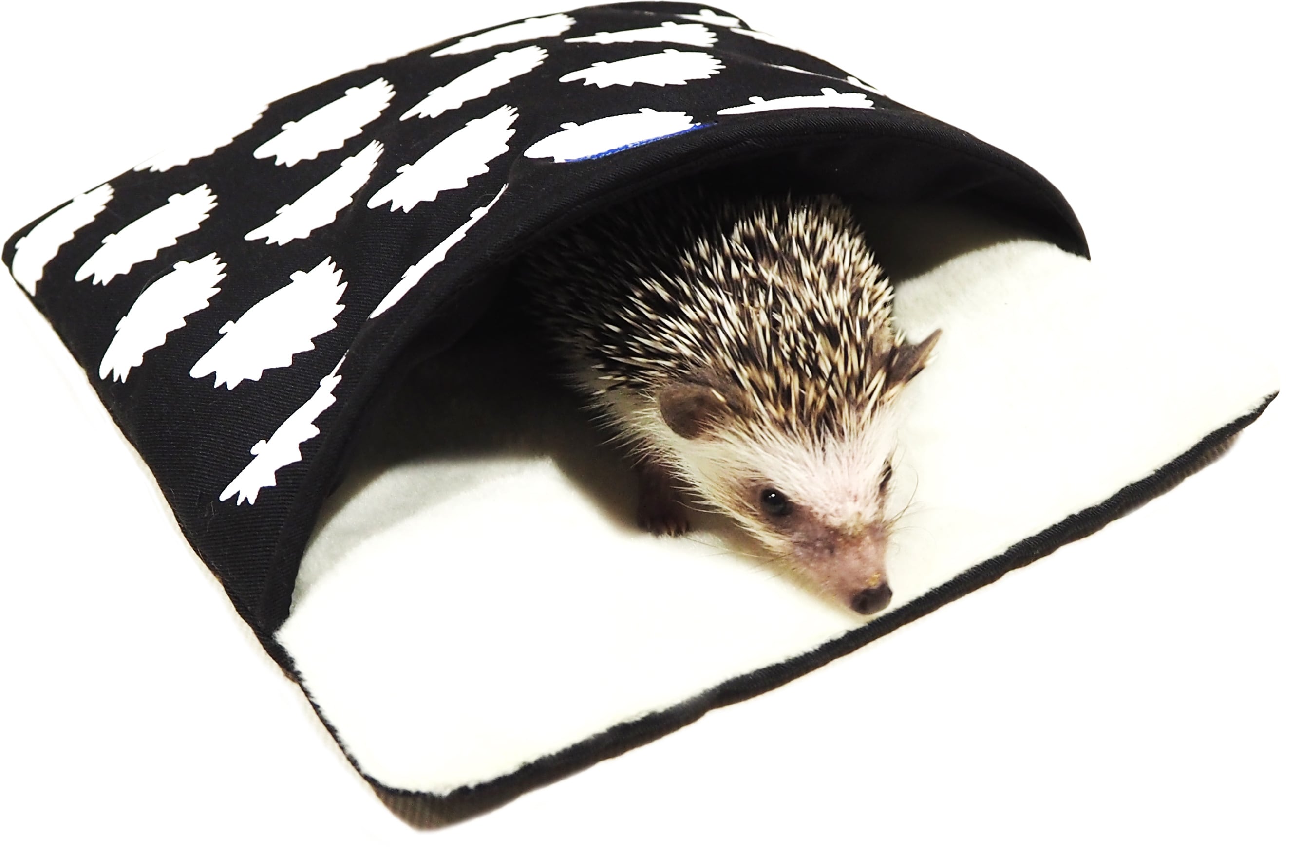 【小動物用品】もぐって寝ぶくろ ピンク/ブラック