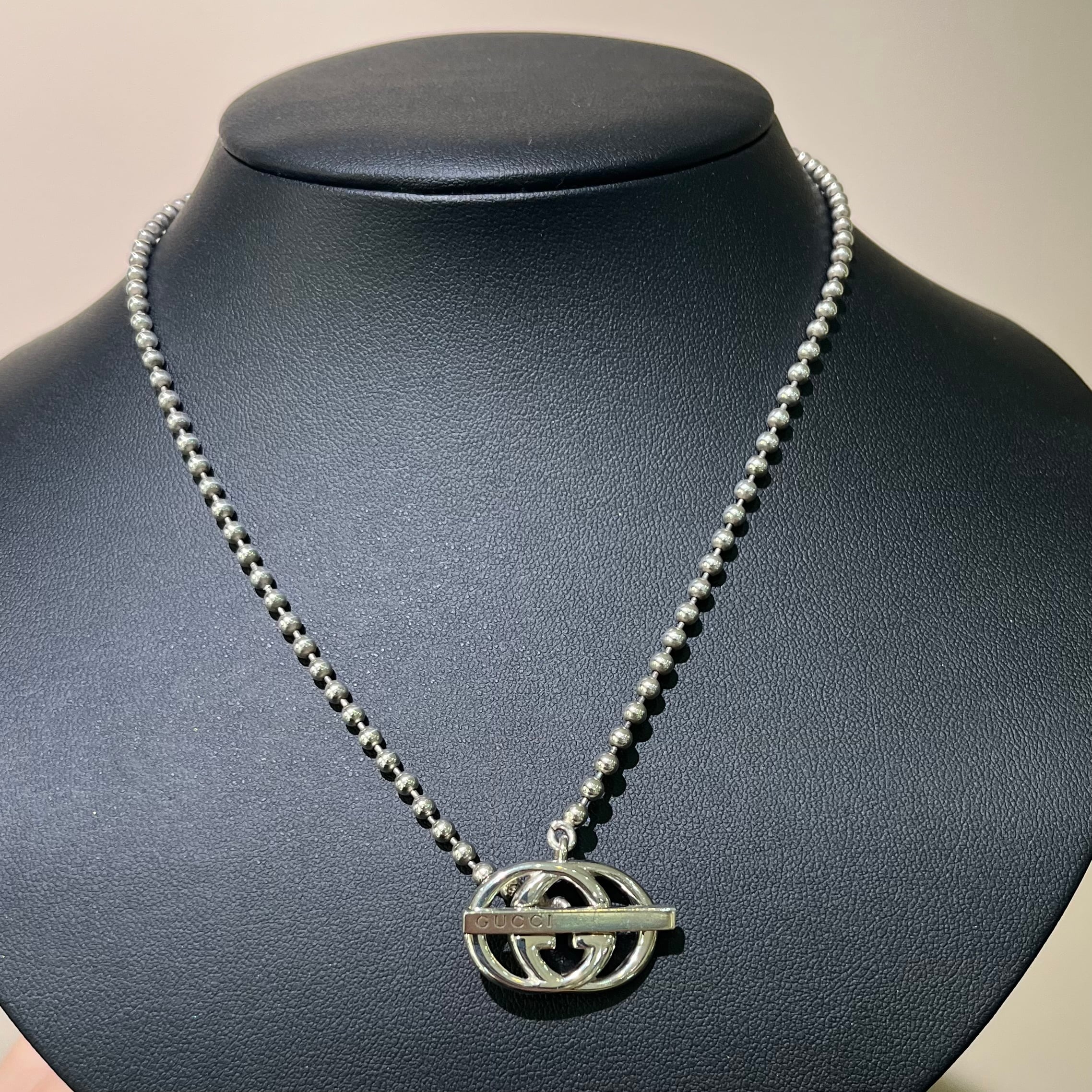 GUCCI】3016 VINTAGE グッチ インターロッキングG ボールチェーン