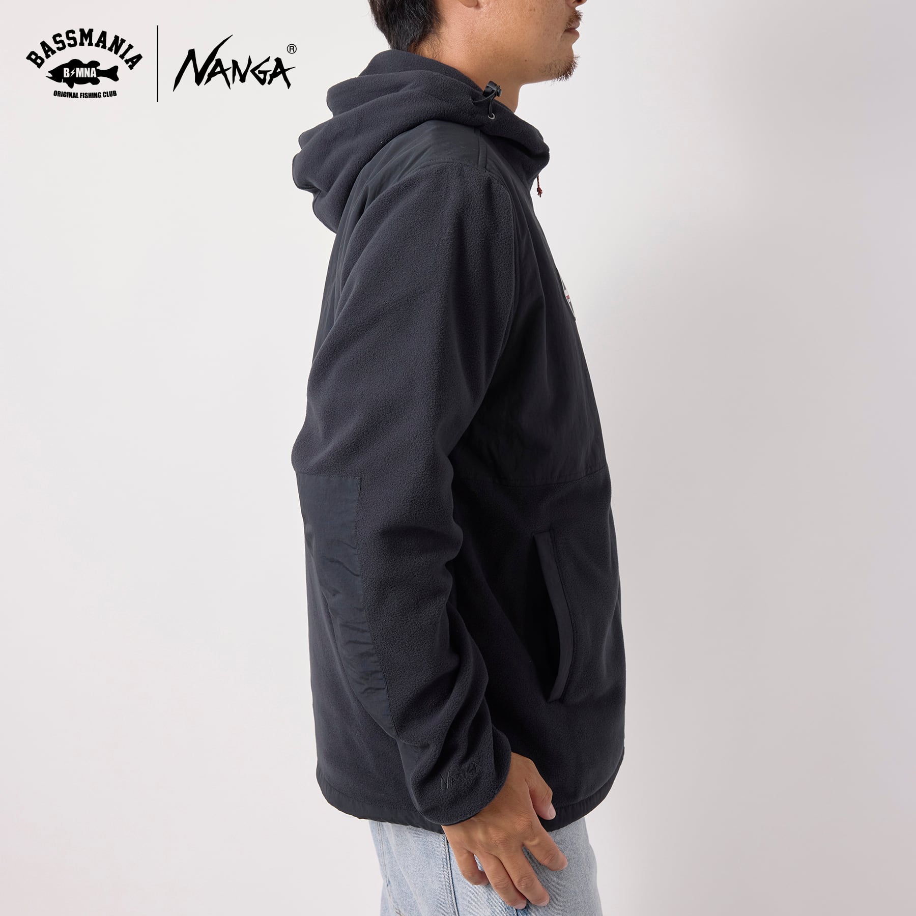 NANGA×BASSMANIA】POLATECマイクロフリースジャケット ［BLK］［限定