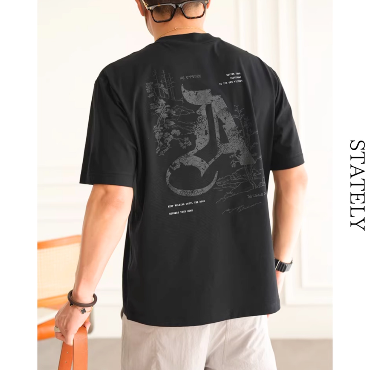 Shadow Art バックプリントTee/2color_T242・画像5