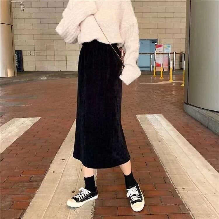 リブニットスカート