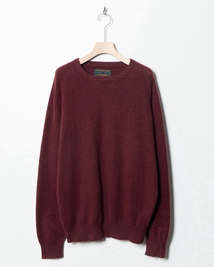 crew neck all cashmere knitted sweater / COLOR:RED