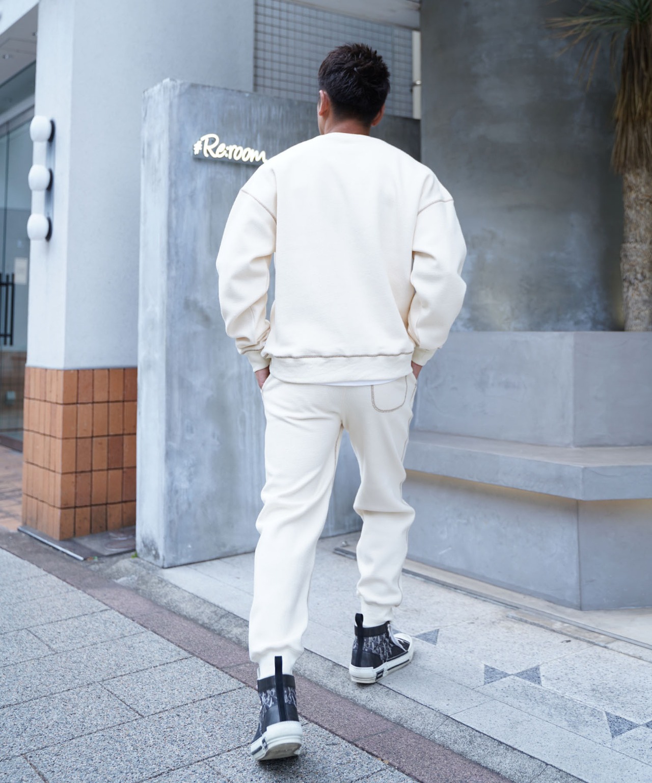 【#Re:room】HEAVY WAFFLE JOG PANTS［REP237］