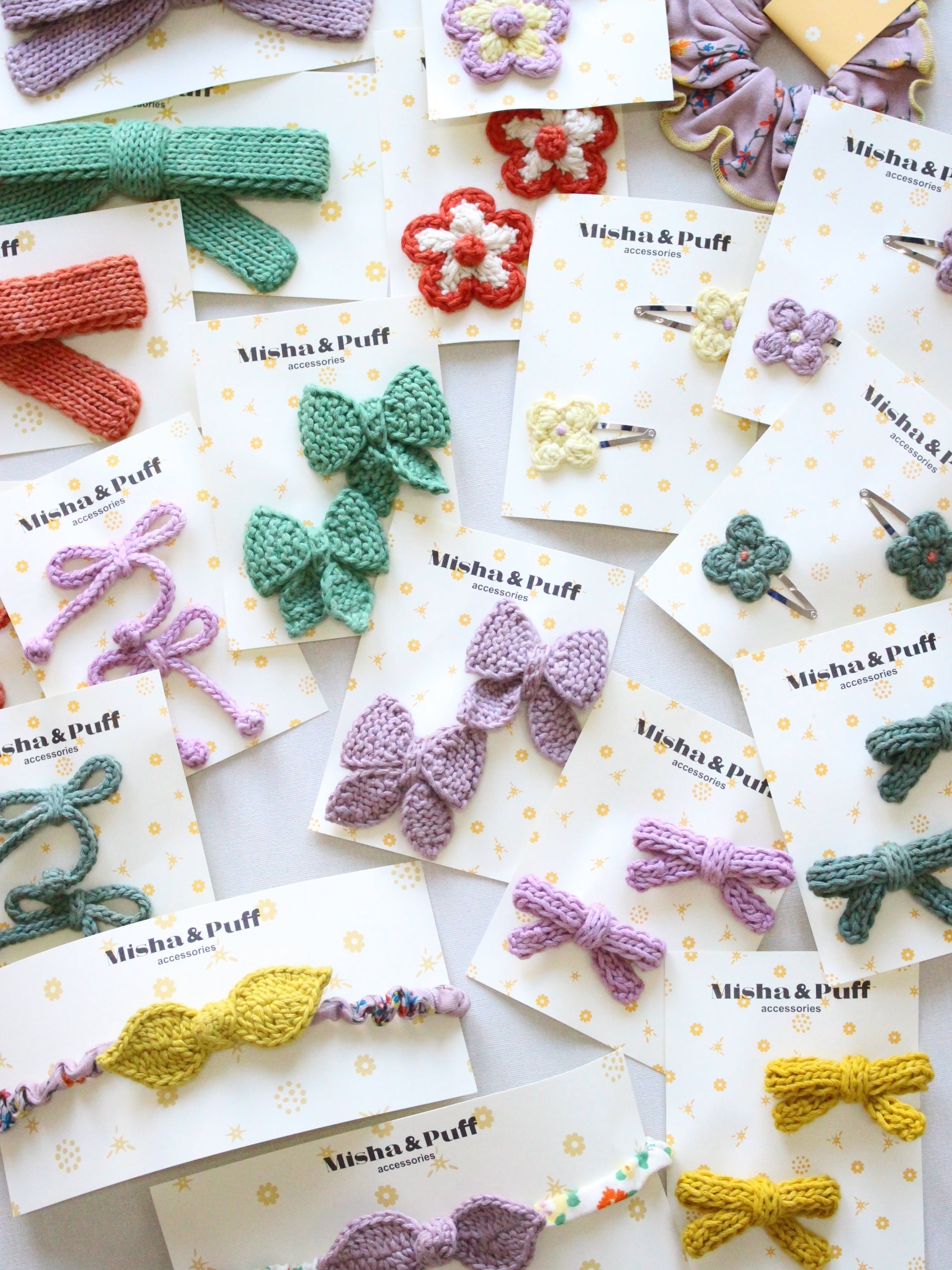 Misha & Puff Popcorn Bow Elastic Oakmoss | RESONASON