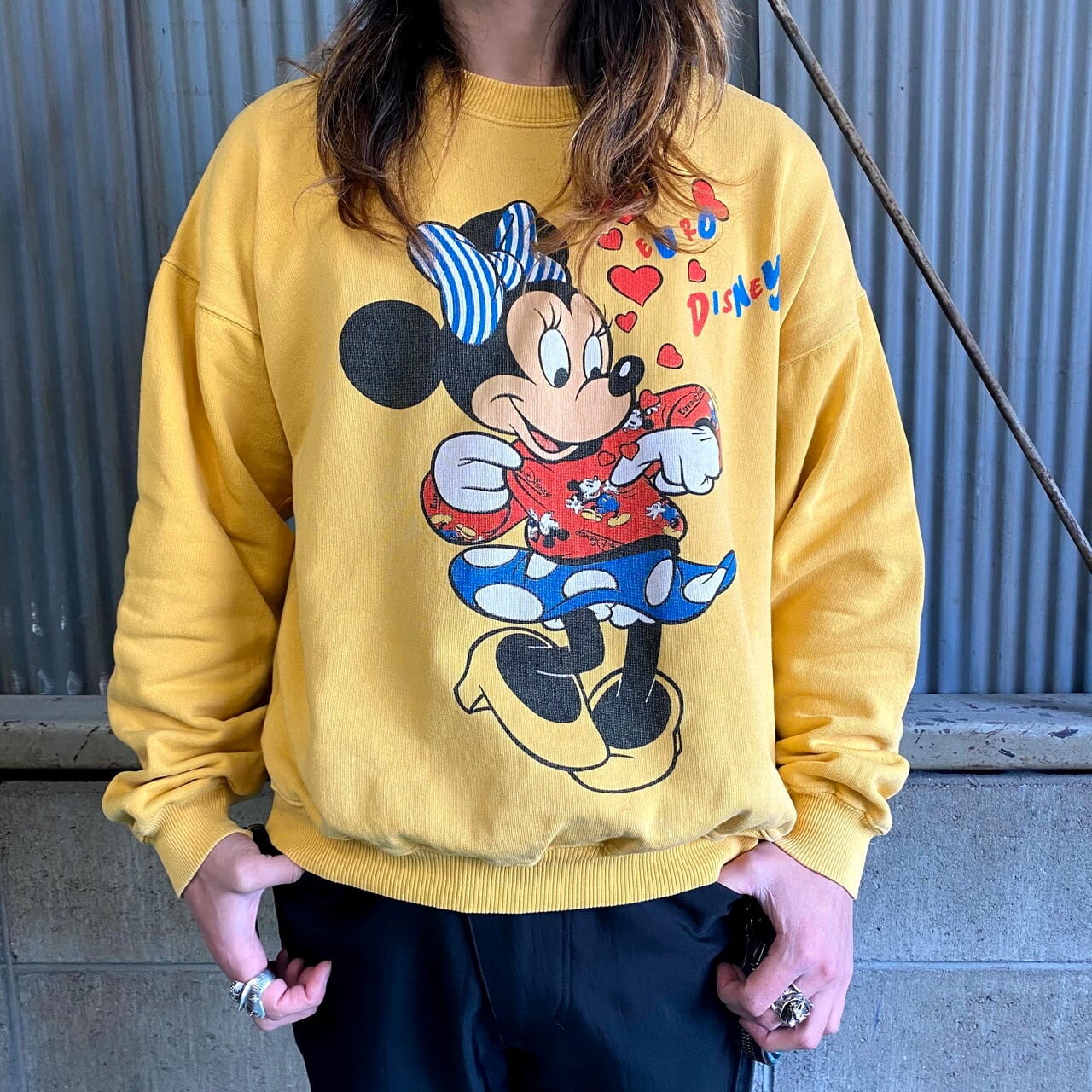 80年代 ユーロ ディズニー ミニーマウス プリントスウェット 