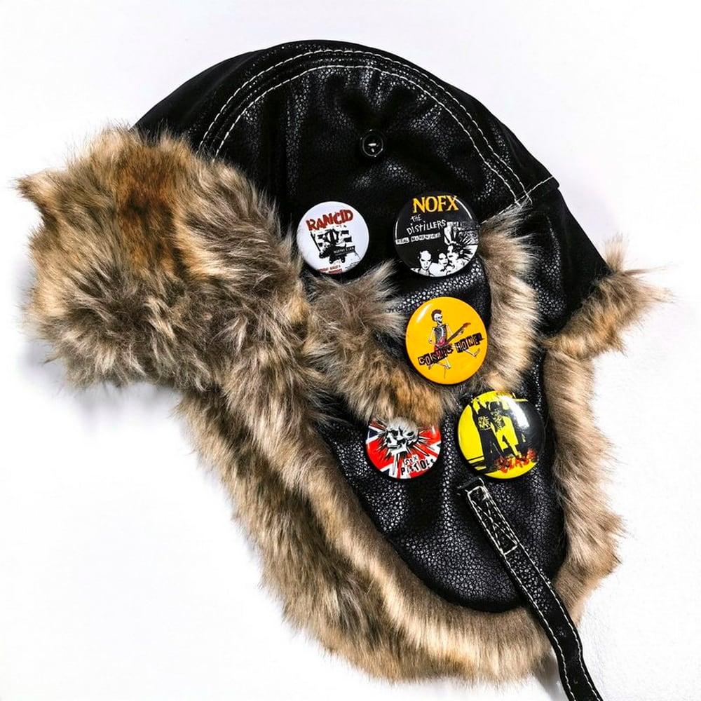 VINTAGE ストリートPUレザーバッジフライトキャップ G194 | wshot