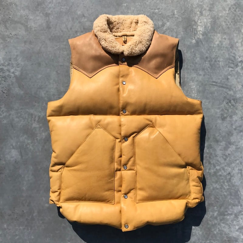 Rocky Mountain Featherbed オールレザーダウンベスト ロッキー