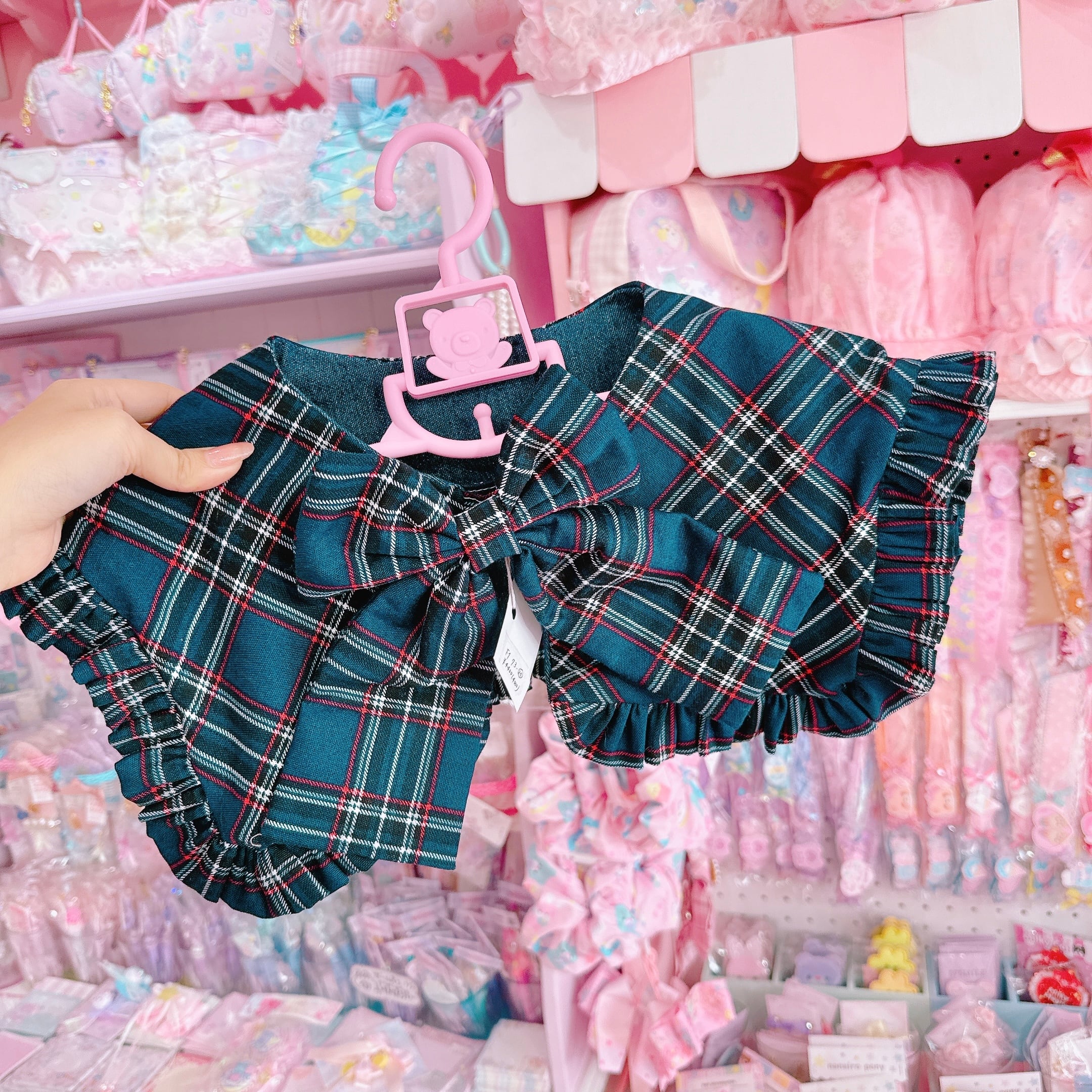 【F1】73-25タータンチェックつけ襟