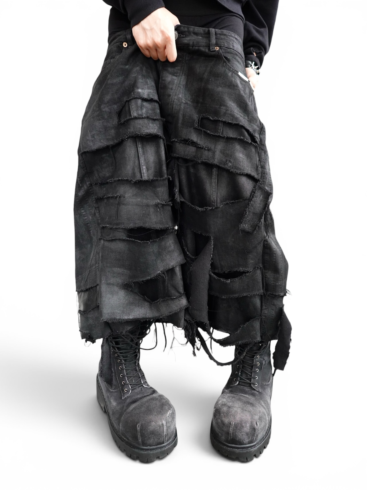 【DES'N'ATE】SHADOW COATING DISSECTED JORTS