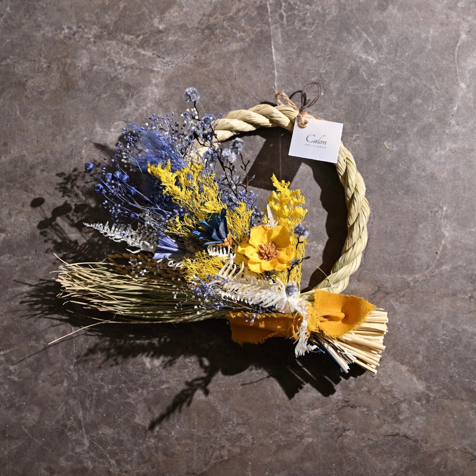 Calonの魅せるしめ縄【ブルーイエロー】H-15 ≪限定1点≫