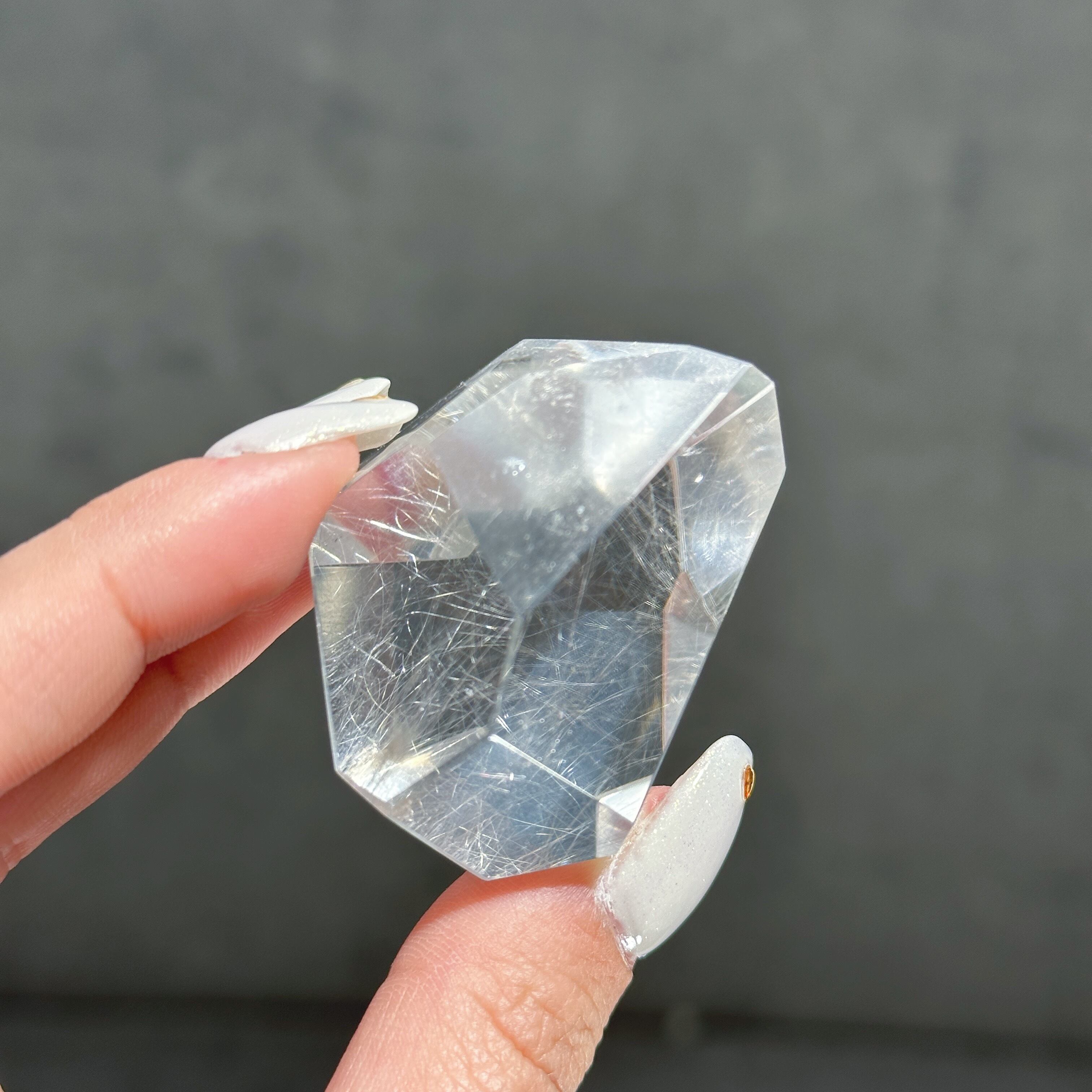 天然石 水晶ルチルフリー シルバールチルインクォーツ フリーフォーム23◇Rutile in Quartz