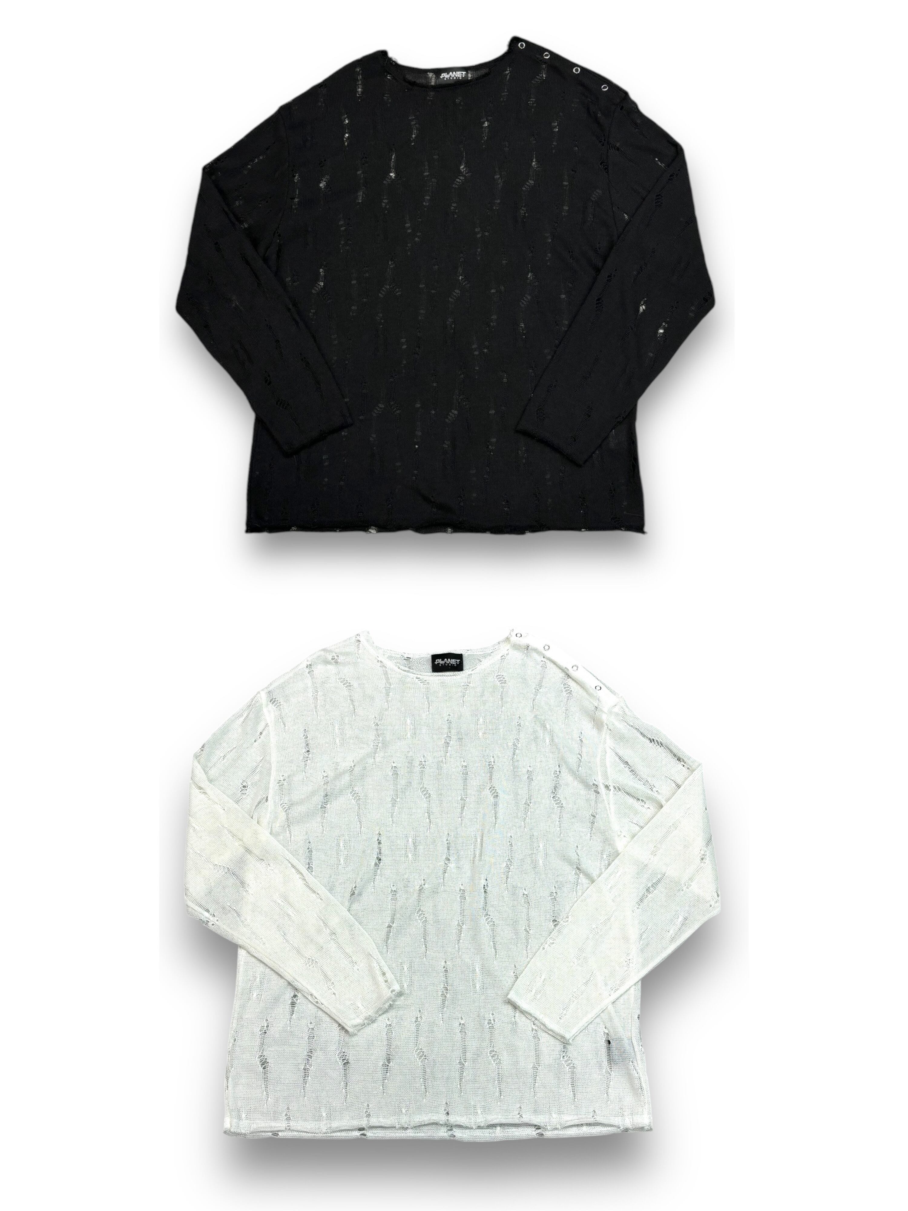 【PLANET STUDIO】damage mesh knit(2colors)
