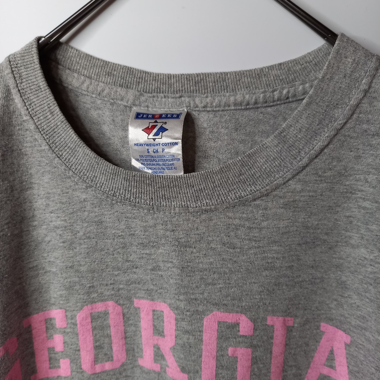 ジャージーズ　クルーネック　プリントTシャツ　カレッジロゴ　半袖　S