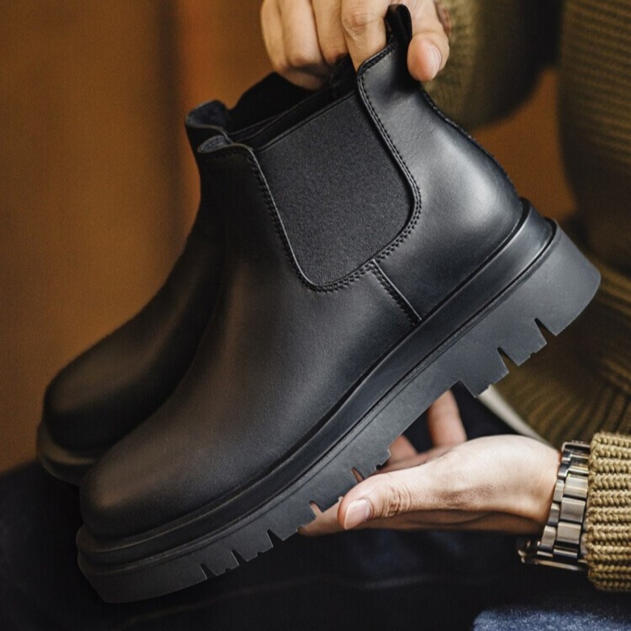 Black Side Gore Boots / ブラック サイド ゴア ブーツ