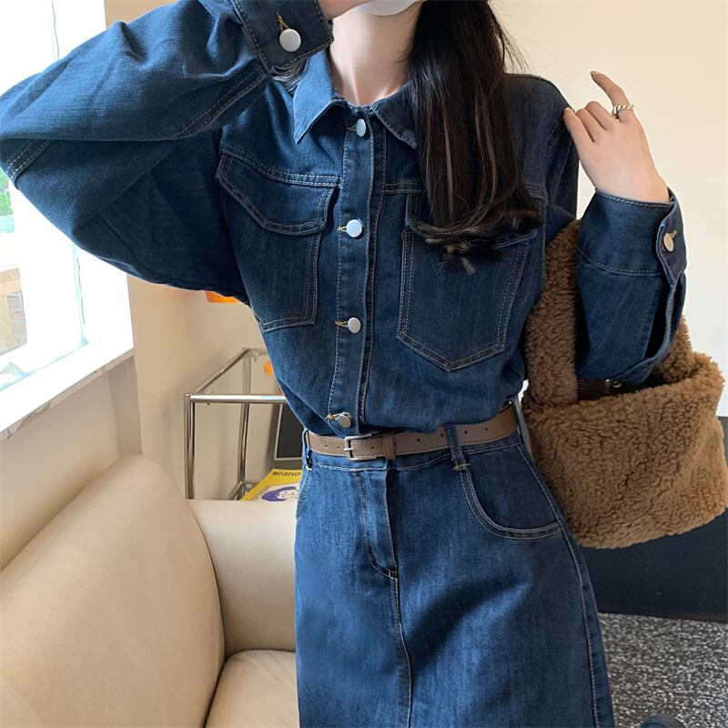 ワンピース ミニ ミニ丈 ショート ショート丈 袖あり 長袖 襟付き