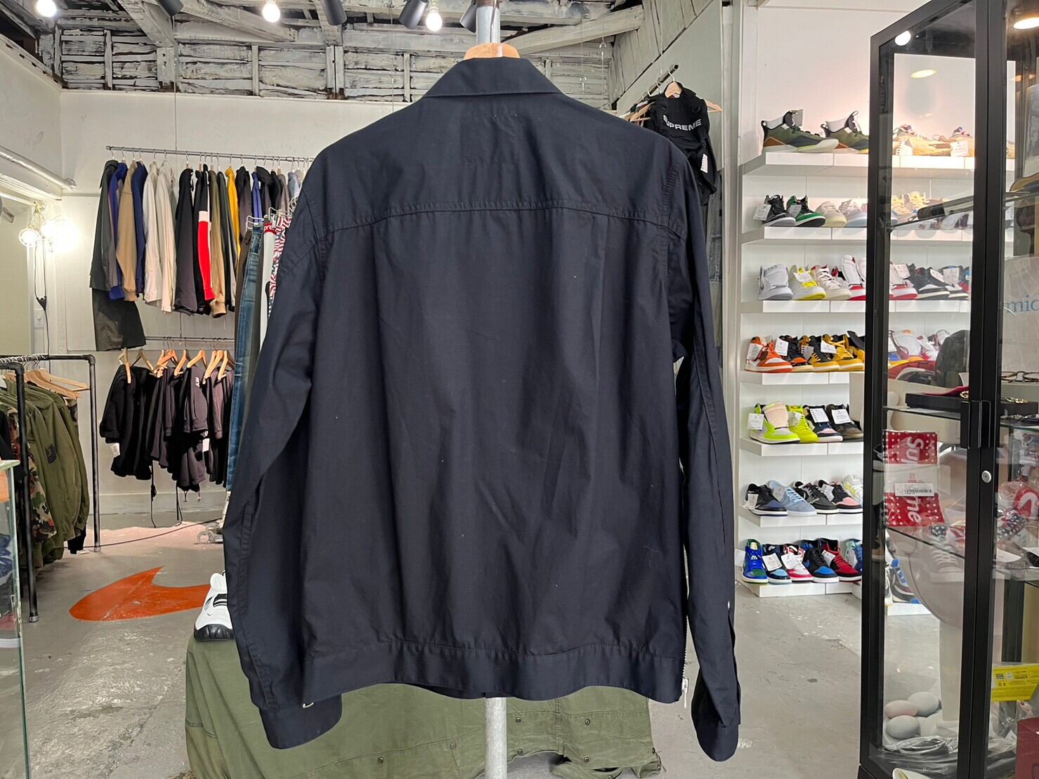 sacai COTTON POPLIN BLOUSON BLACK 2 21-02493M 36873 | BRAND BUYERS 