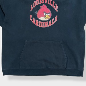 【HANES】カレッジ ルイビル大学 バスケットボール ルイビルカージナルス LOUISVILLE CABDINALS NCAA プリント パーカー アーチロゴ スウェット フーディー プルオーバー 2XL ビッグシルエット ビッグサイズ ヘインズ ultimate cotton 黒 US古着