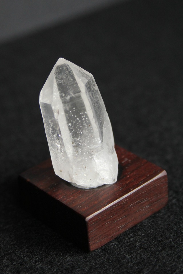 【1201】宮崎クリスタル ローズウッドベース小