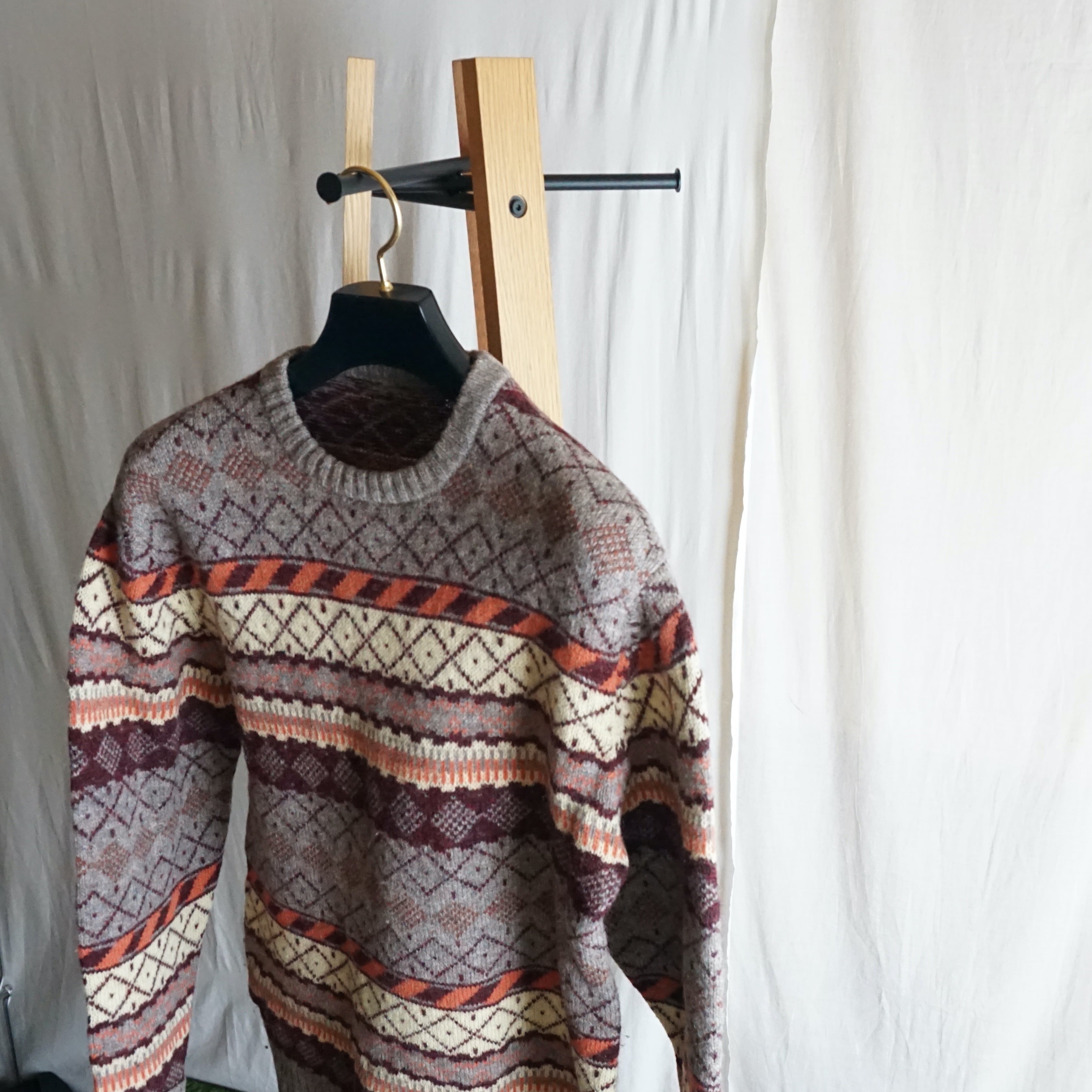 ドイツ 総柄ウールセーター 80-90's Germany [C2636] | 古着屋