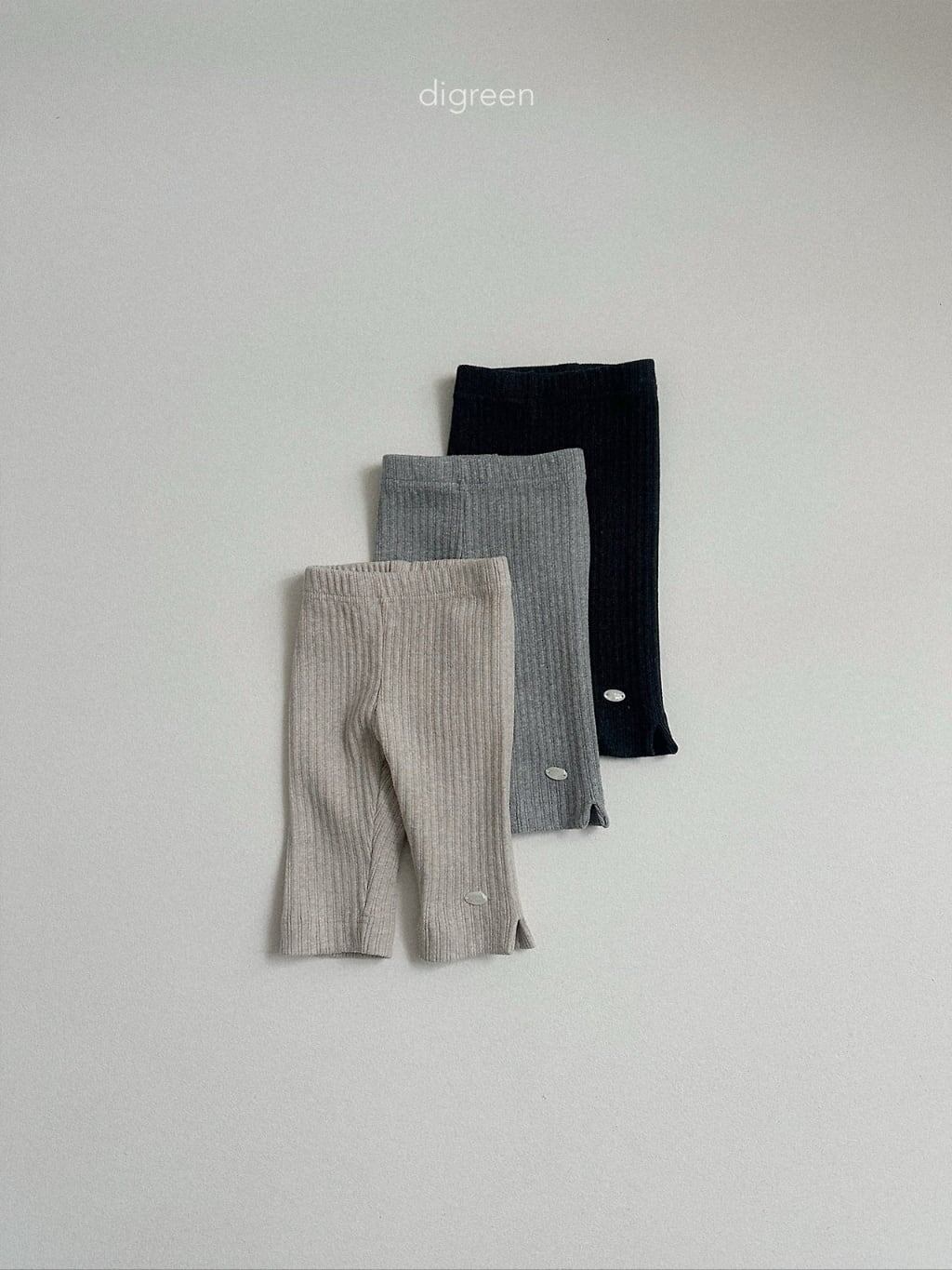 【予約】digreen Ribbed capri leggings