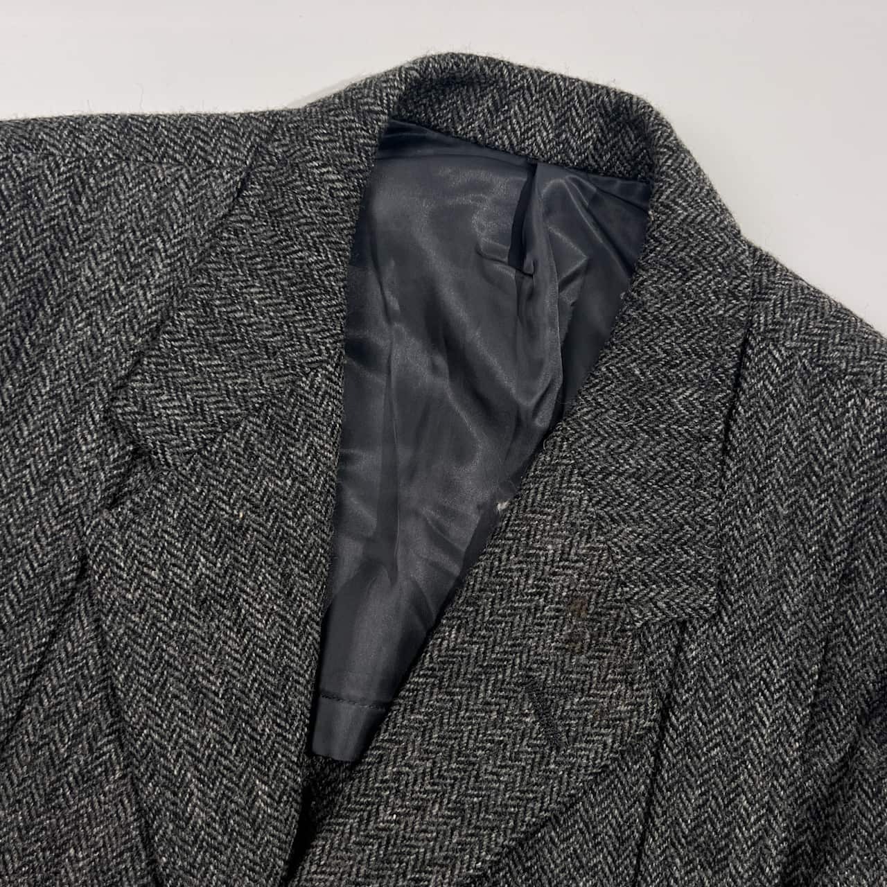 70s VAN JAC ヴァンヂャケット ヘリンボーン くるみボタン ノーフォーク風 テーラードジャケット 165-84-73/グレー メンズ ビンテージ