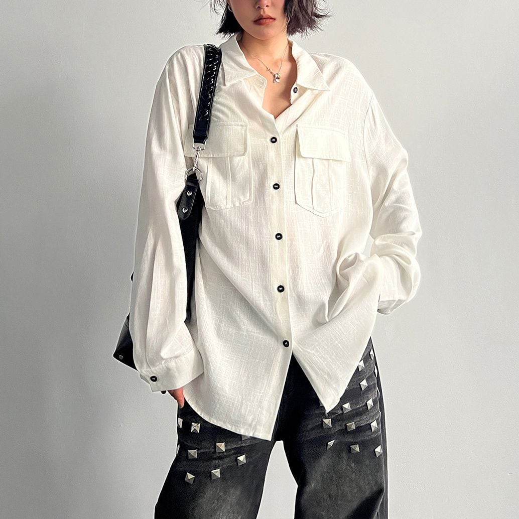 VINTAGE LONG SLEEVE RELAXED POCKET SHIRT M-18493