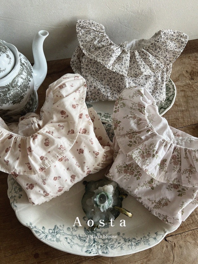 《ラスト1》《即納》《Aosta》olivia blouse