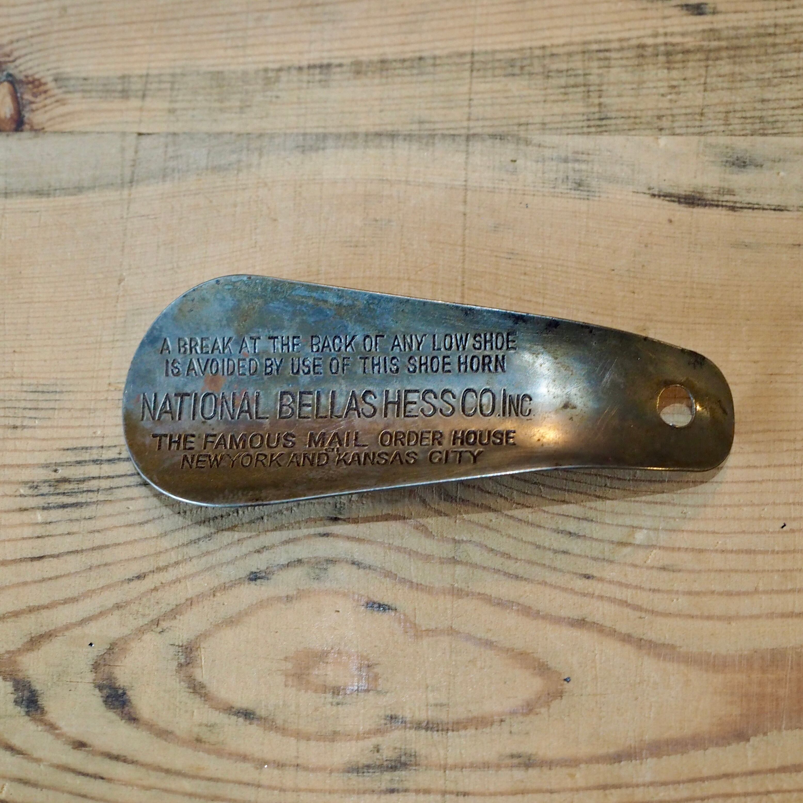 NATIONAL BELLAS HESS CO INC Shoe Horn 30’s 40’s ヴィンテージ シューホーン
