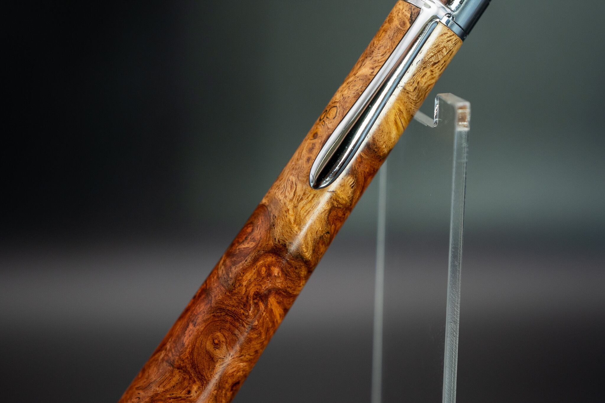 【朱色の銘木】 本花梨紅白 特上 silver BP