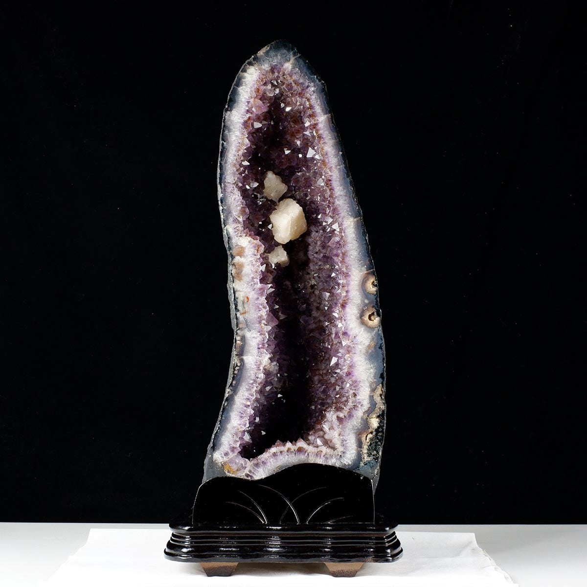 14.6Kg アメジストドーム ブラジル産 アメジスト ドーム 原石 置物 台座付属 一点物 174-2211