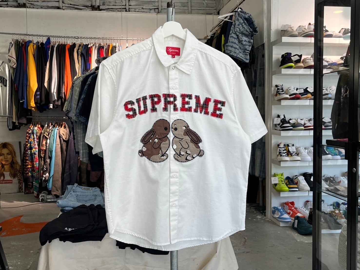 Supreme BUNNIES SS WORK SHIRT WHITE SMALL 79049 | BRAND BUYERS OSAKA 