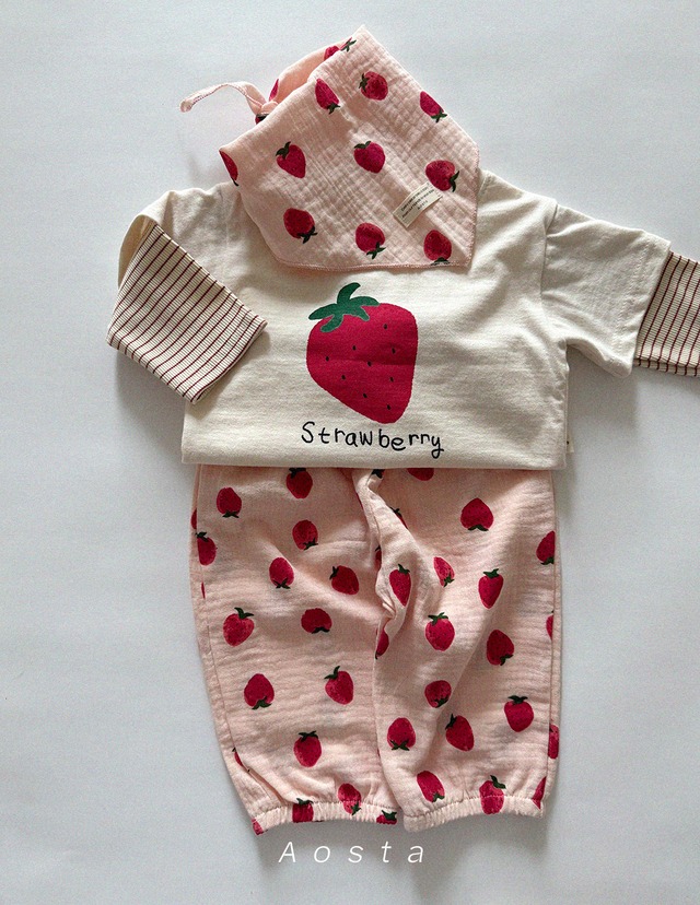 【即納/100.110】aosta/bonbon pants(strawberry)