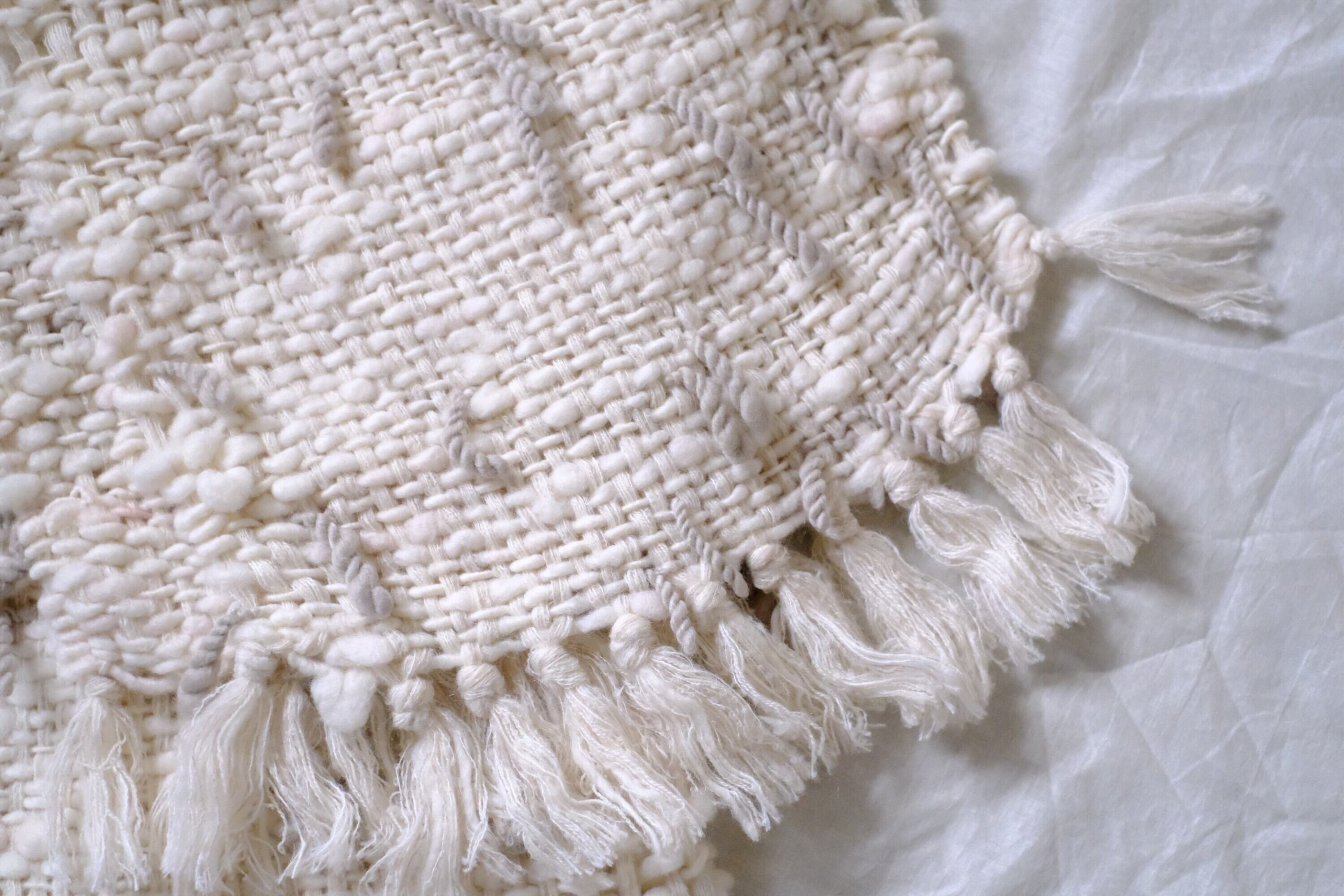 手紡ぎ糸のマフラー　o-0537