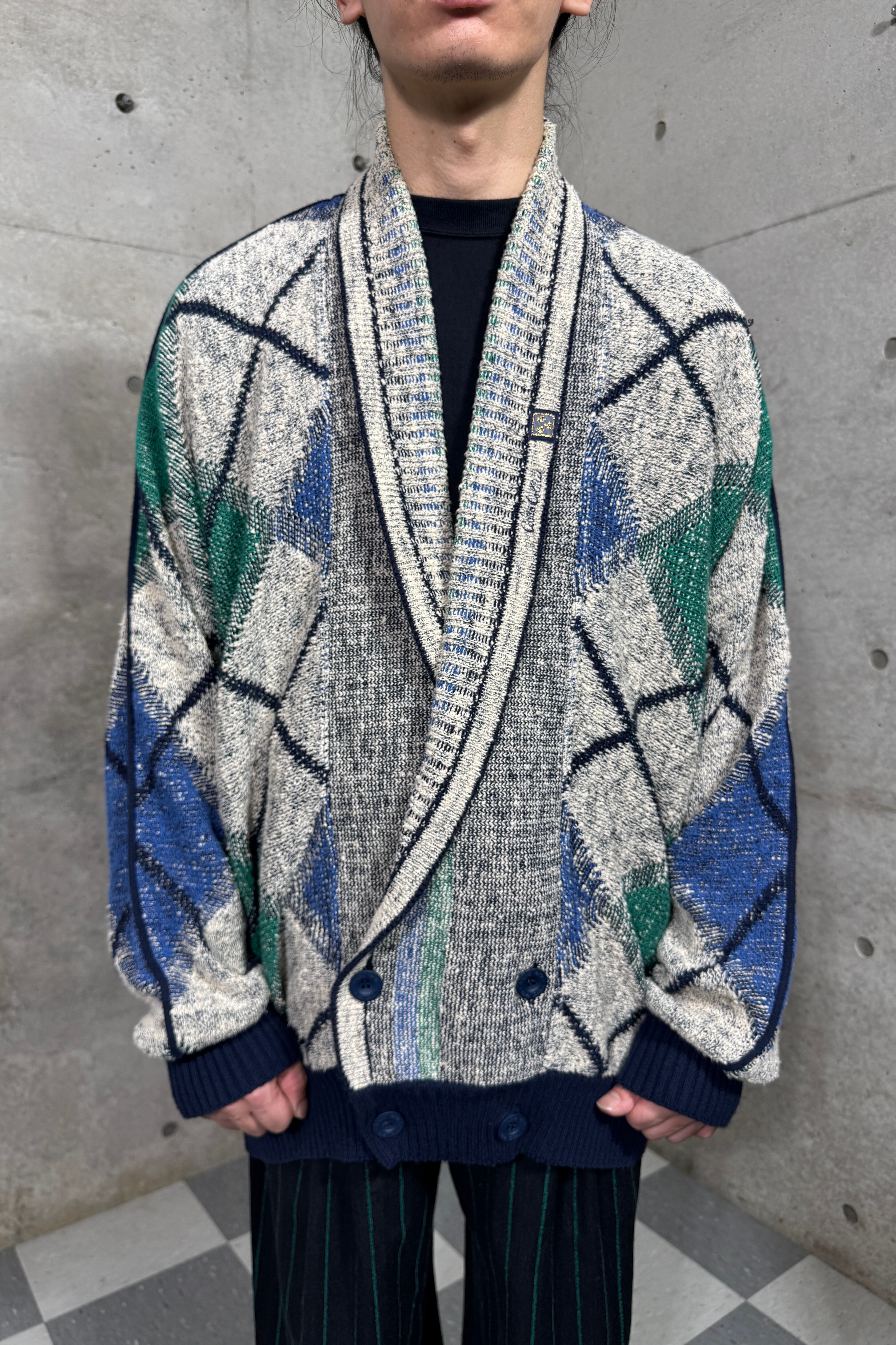 "W.-GERMANY" vintage shawl collar knit