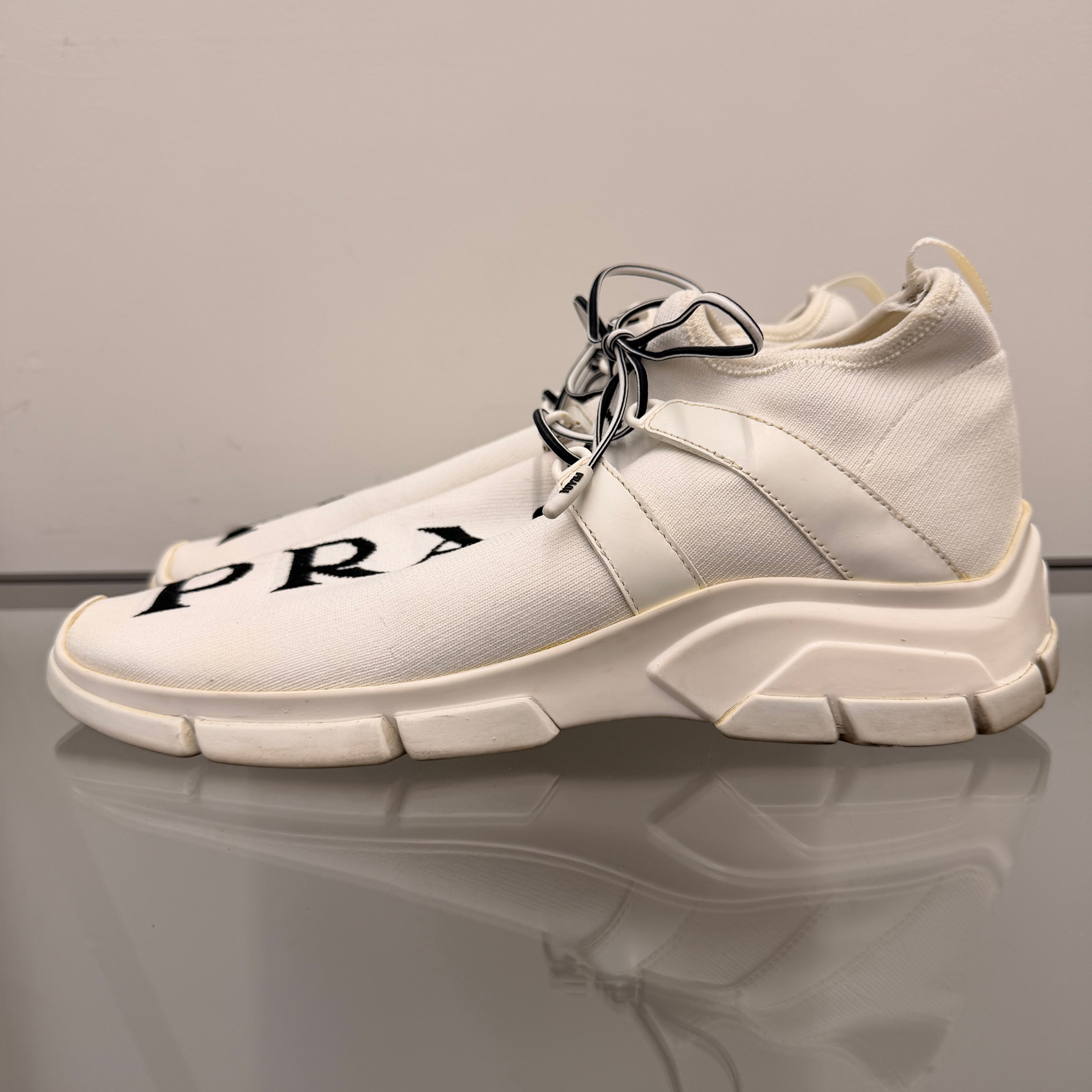 PRADA Knit Sneakers White 7 1/2 | ASSET VINTAGE アセットヴィンテージ