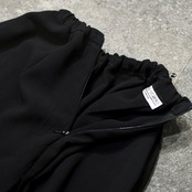 side slit layered design sheer wide pants
