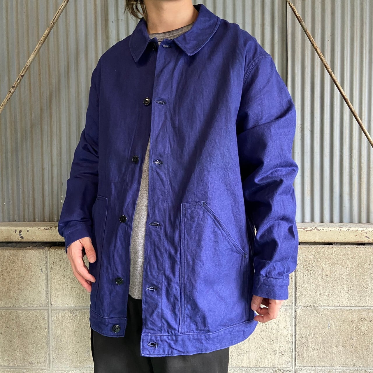 Wranglerカバーオールダックジャケット　ダークブラウン　メンズ2XL b