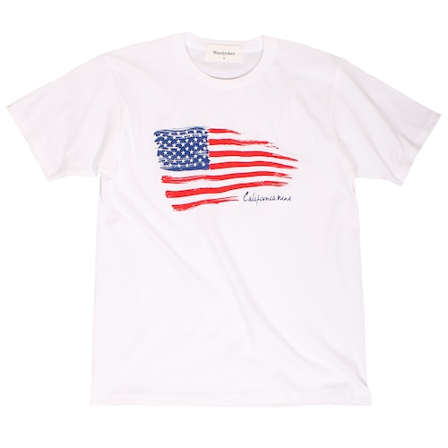 5オンス　スタンダード　Ｔシャツ　アメリカンフラッグ　コットン　半袖 　西海岸　メンズ　レディース