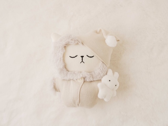 おやすみmyao ぬいぐるみ パジャマ&お気に入りのぬいぐるみ付き ✳︎受注生産