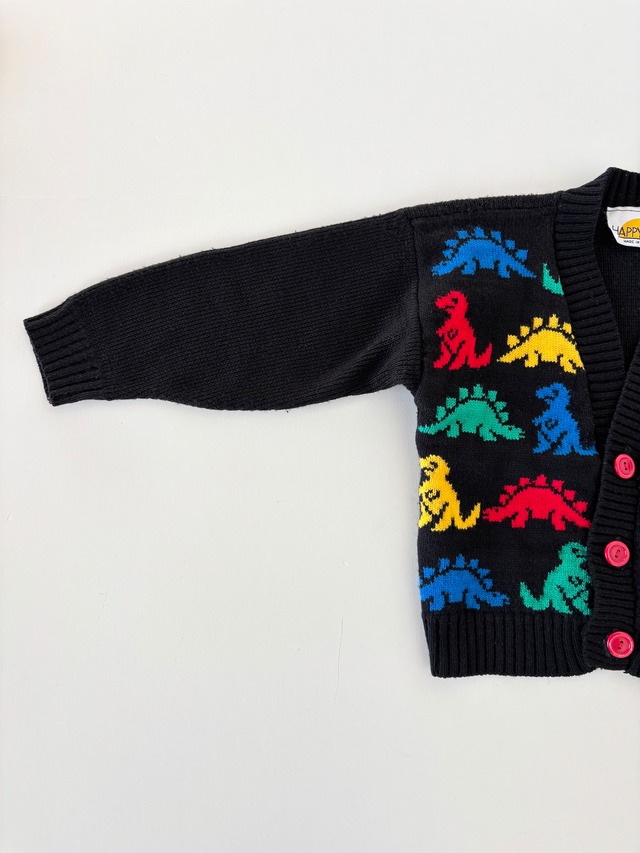 【3T相当・vintage】ダイナソーカーディガン