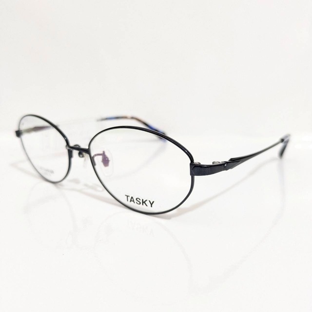 【TASKY】オーバルメタルフレーム　ネイビーブルー