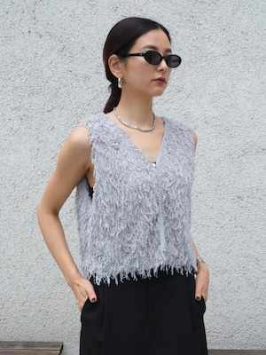Feather short vest(フェザーショートベスト)【7539201】select by Bou Jeloud