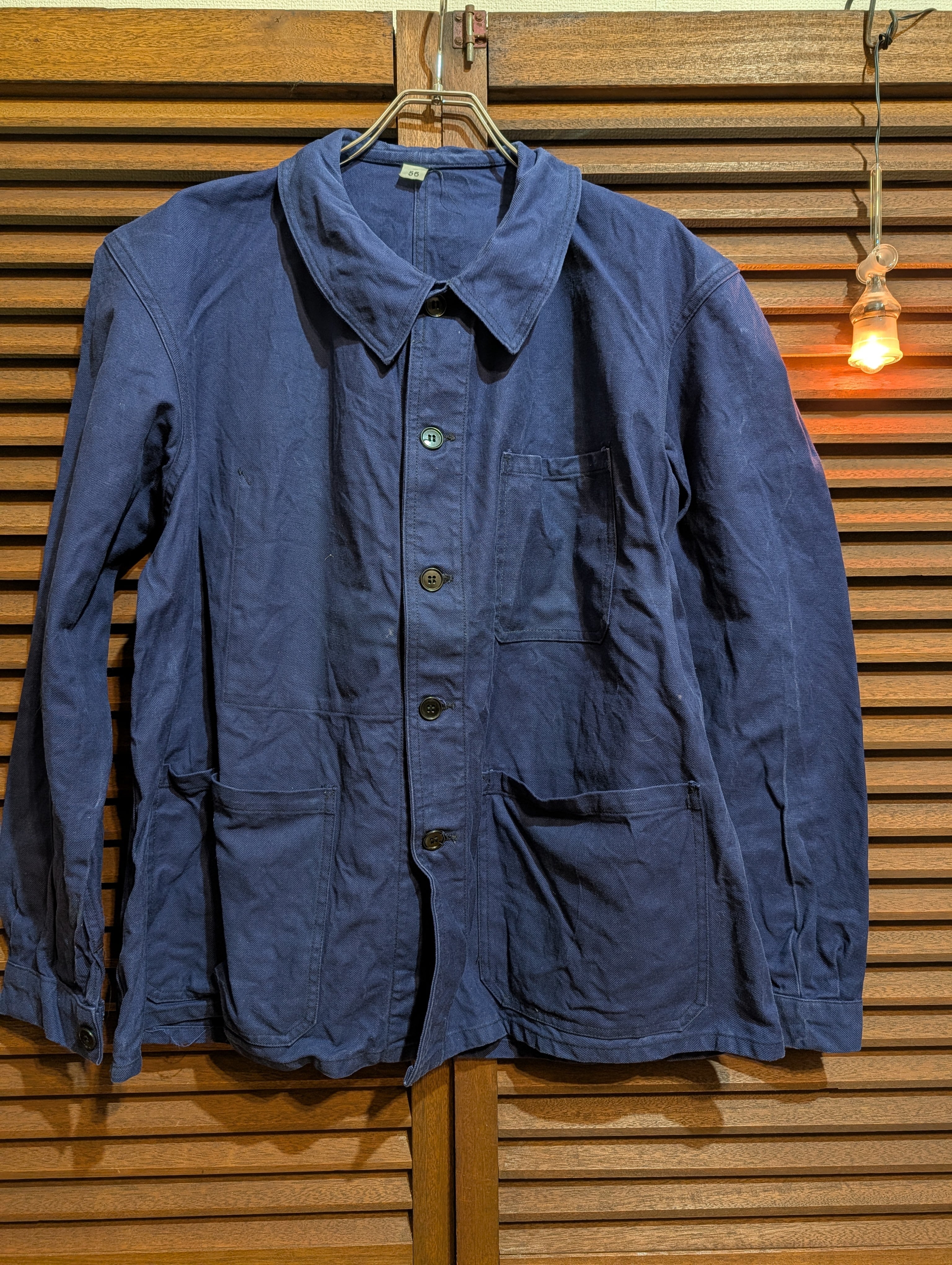 50s France LeMontFort Cotton Twill Work Jacket Mint