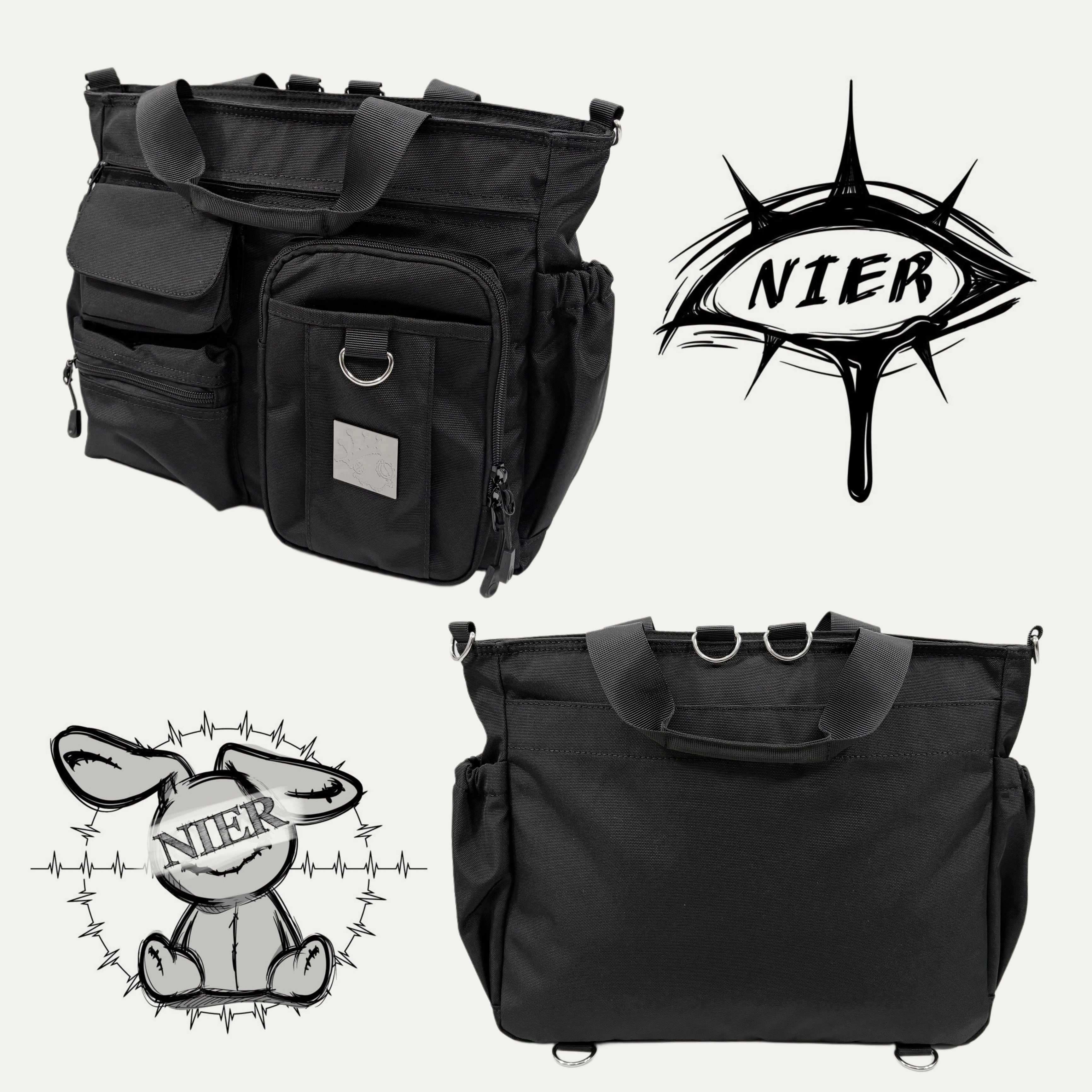 10POCKET 3WAY UTILITY BAG【CROWN FACE】 | NIER CLOTHING