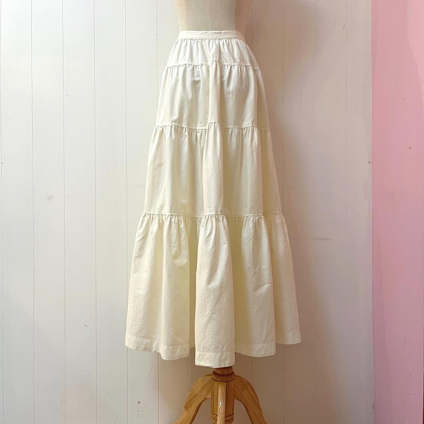 INGEBORG / ecru tiered skirt