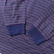 Black & White ブラックアンドホワイト ボーダー 天竺 長袖 ポロシャツ 7/マルチ レディース ゴルフ